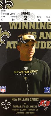 New Orleans Saints Football Ticket