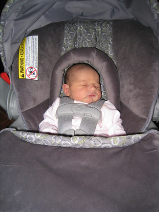 Caroline in her Car Seat
