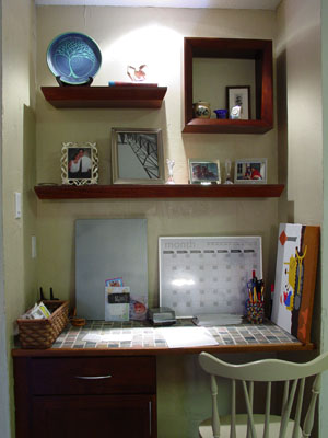 Shelves above Desk